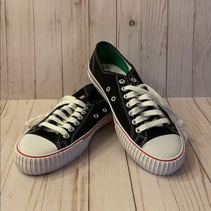 Men’s P.F. Flyers Center Lo Sneaker Shoe Black 10.5 Womens 12 M NEW Classic